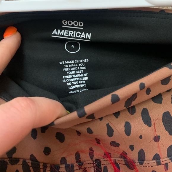 NWT Good American Animal Print Leggings - Picture 7 of 10